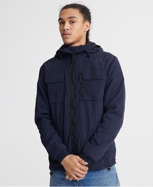 Superdry Edit Traveller Cagoule Férfi Kabát Sötétkék | WVPOZ4908